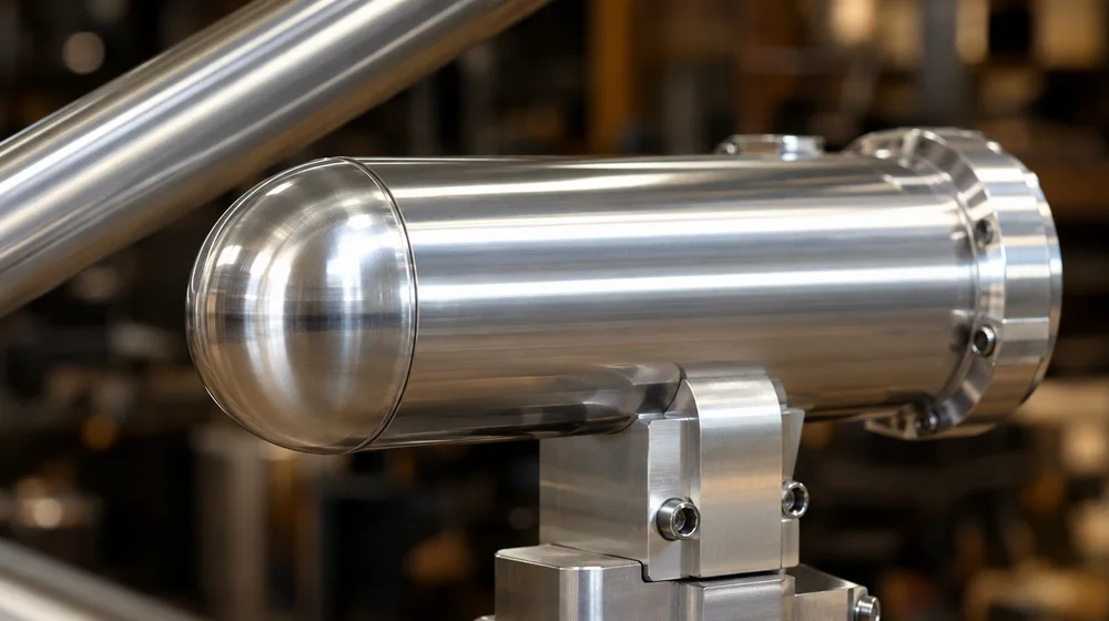 Gepolijst aluminium onderdeel